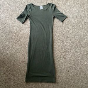 Olive green dress from H&M